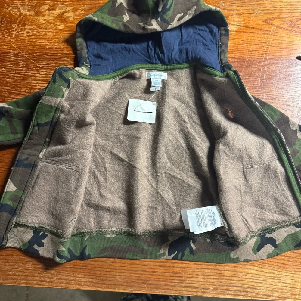 NWT Ralph Lauren size 24 months camo full zip sweatshirt‎